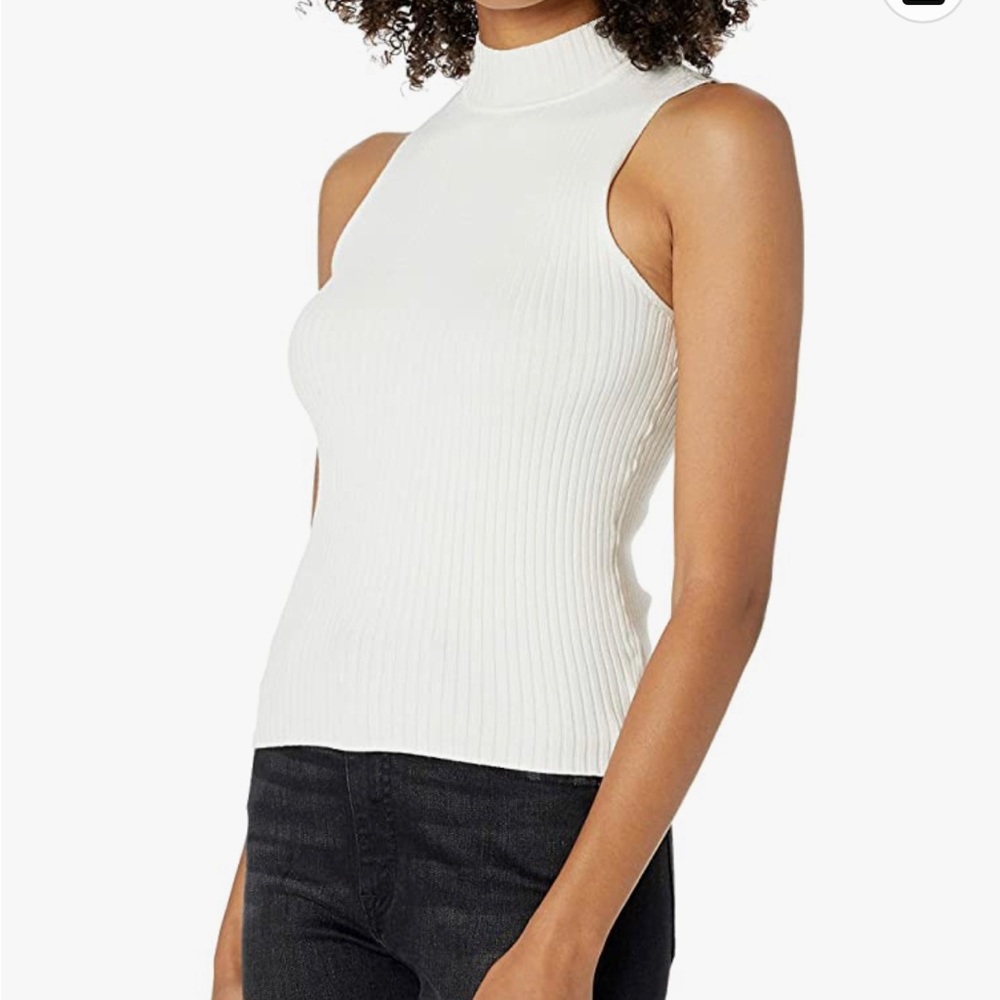 The Drop Women's Karolina Sleeveless Mock-Neck Rib Sweater